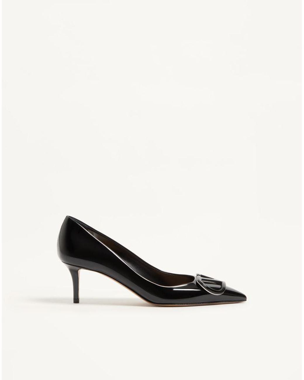 Valentino Garavani Black Vlogo Signature Patent Leather Pumps 60Mm