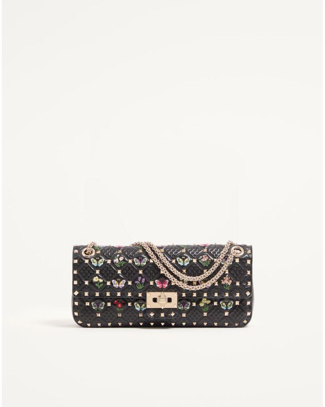 Valentino Garavani White Rockstud Spike Medium Shoulder Bag