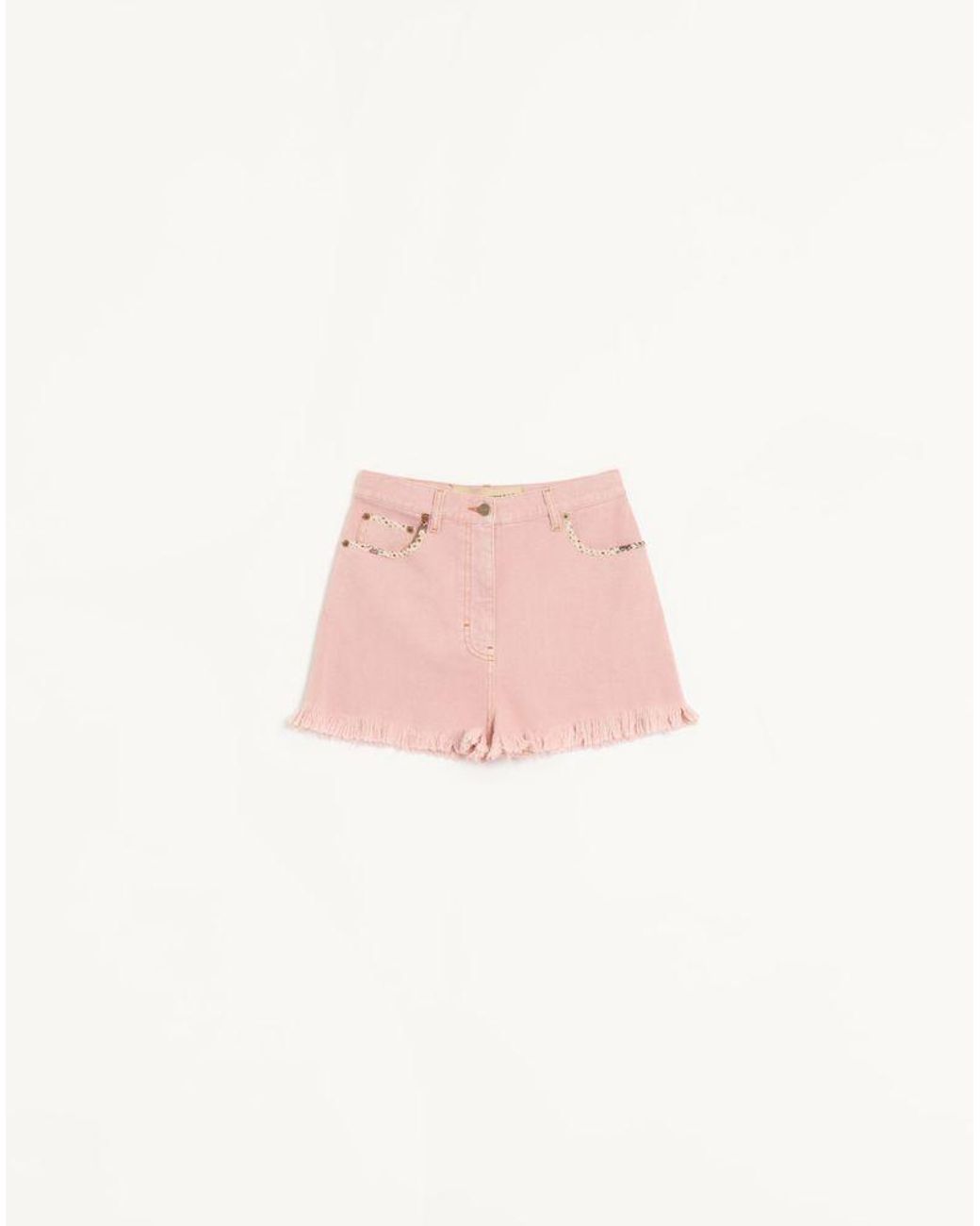 Valentino Pink Denim Shorts