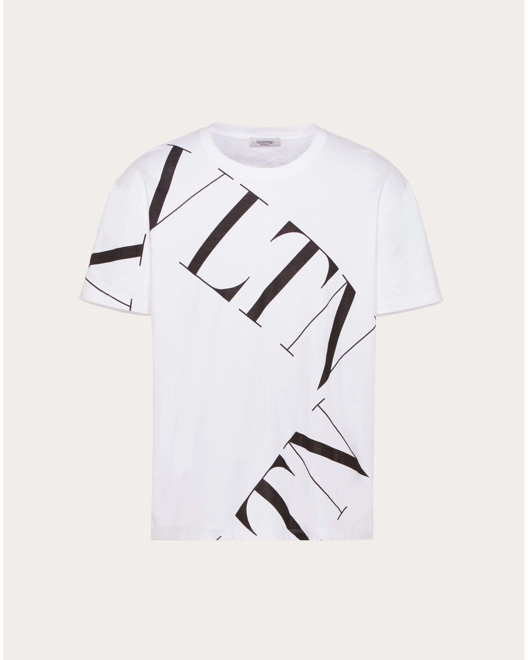Valentino T-shirt Mit Vltn Macrogrid-print in Weiß für Herren | Lyst DE