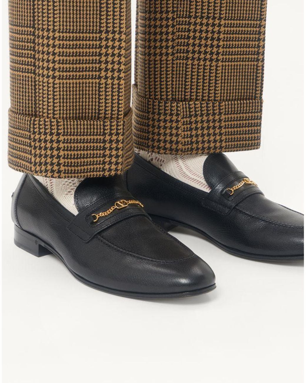 Valentino Garavani Vlogo Signature Mokassins Aus Ziegenleder Mann in White für Herren