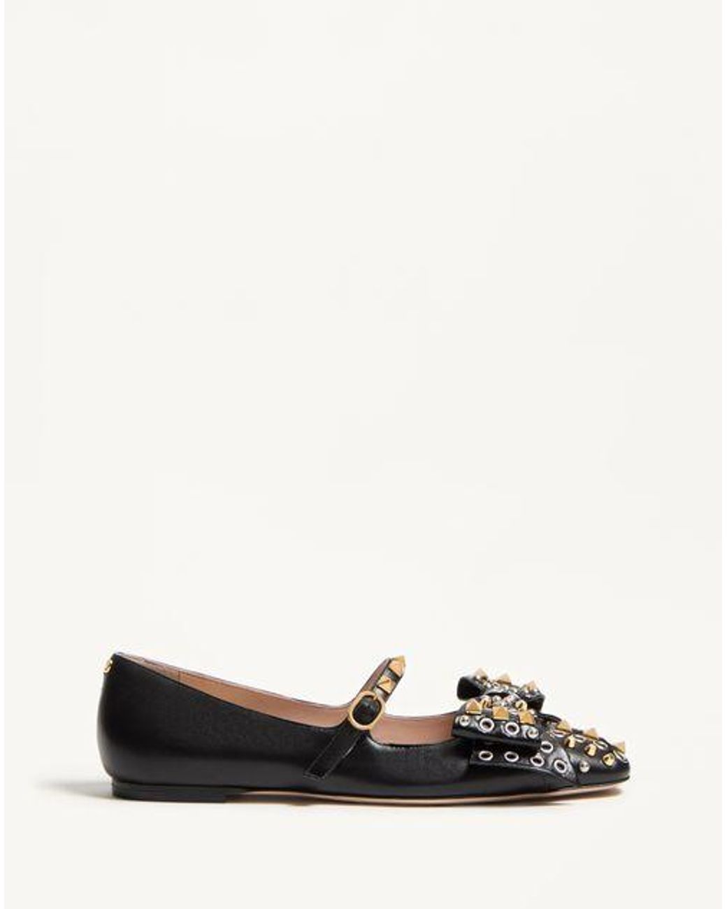 ◆VALENTINO◆ボウワウ スタッズ メリージェーン バレリーナ ボウワウ スタッズ キッドスキン メリージェーン バレリーナ for