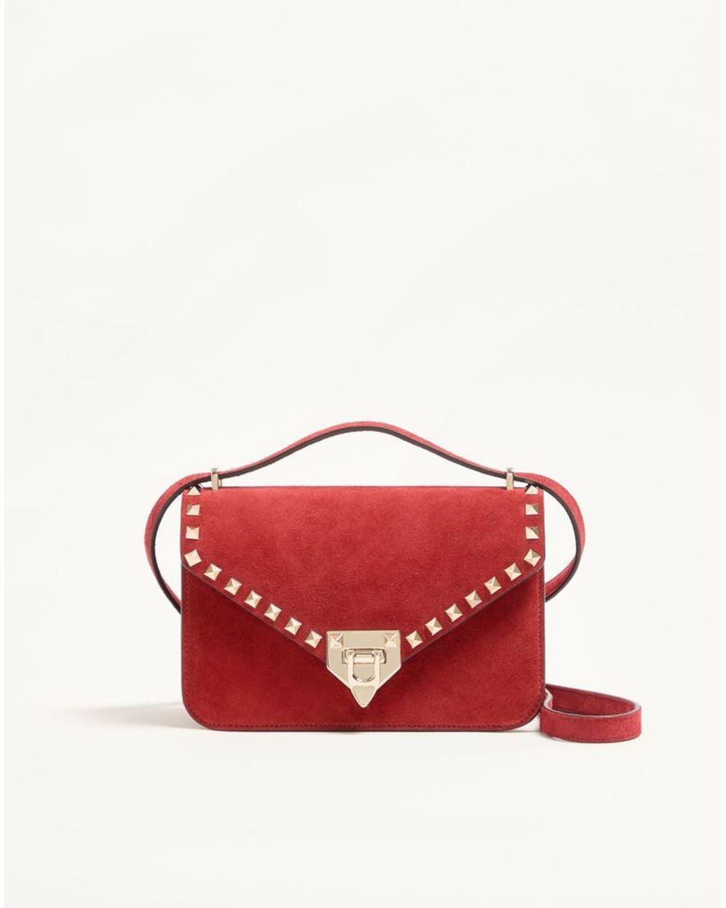 Valentino Garavani Red Rockstud Small Shoulder Bag