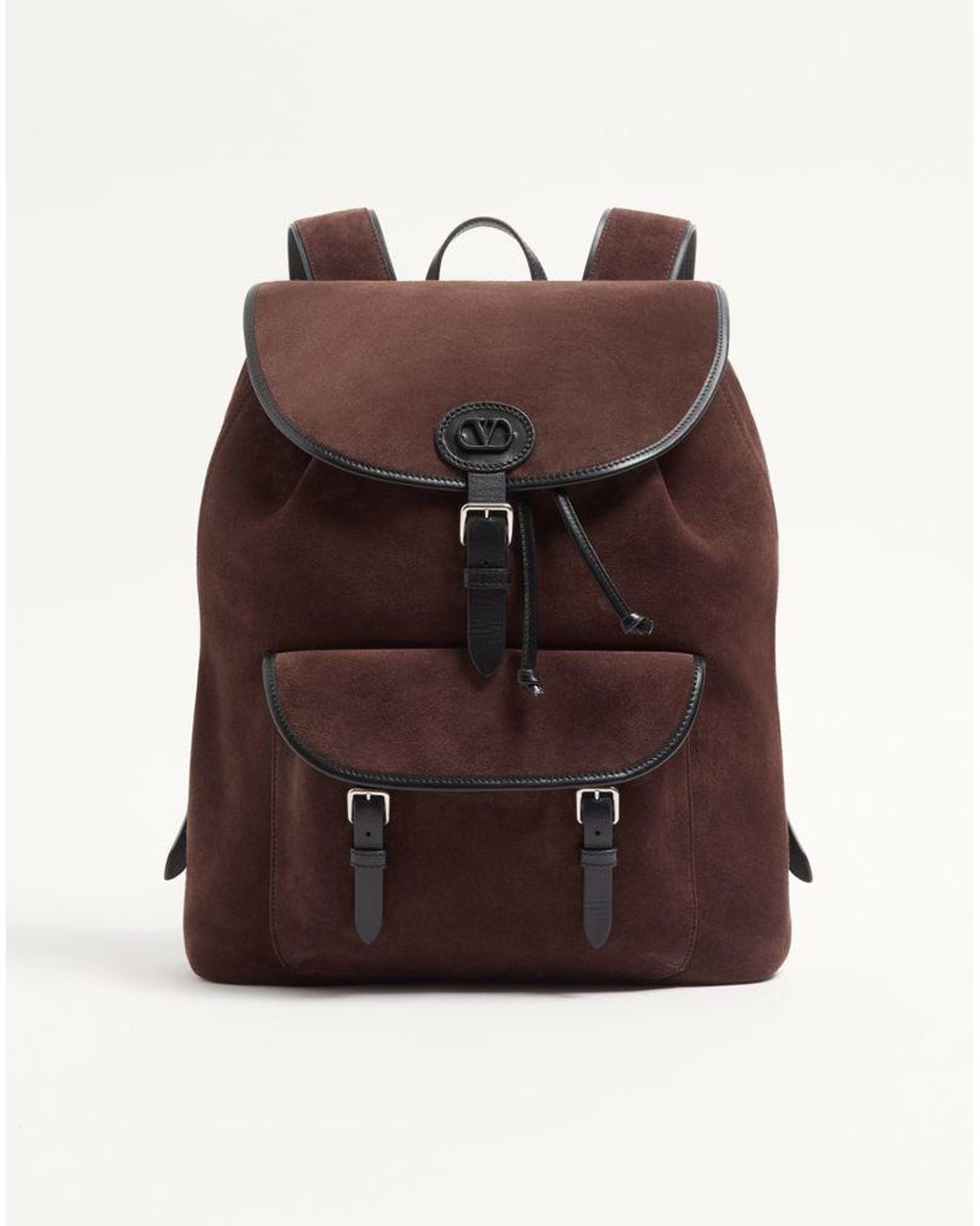 Valentino Garavani Brown Antibes Suede Backpack for men