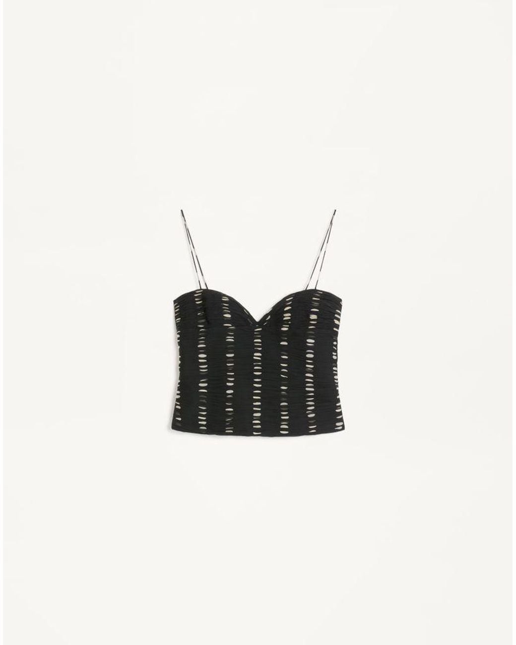 Valentino White Chiffon Top