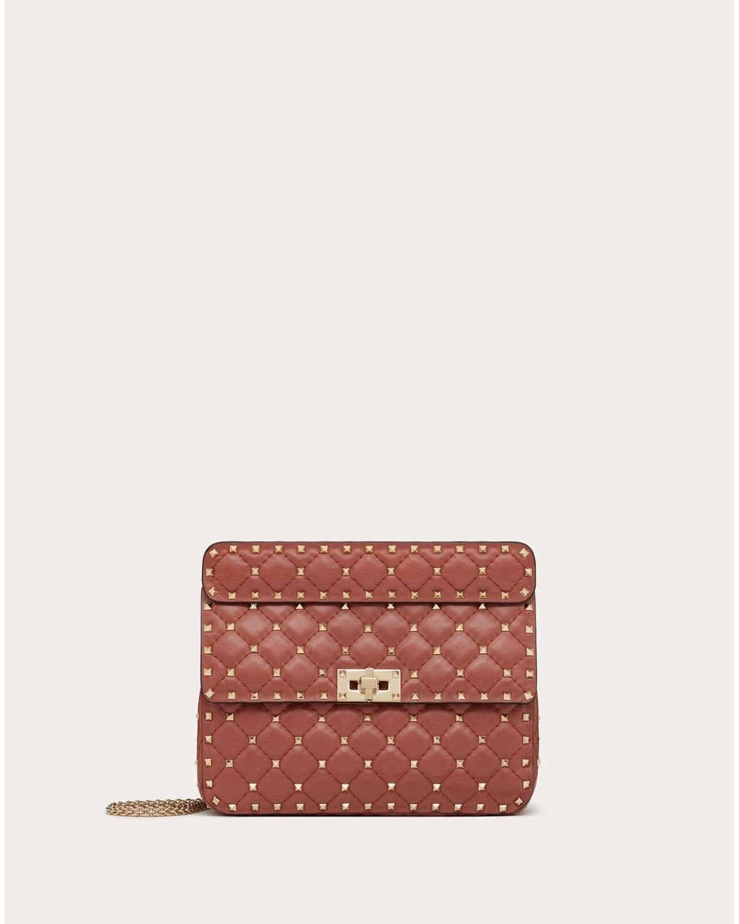 Medium rockstud spike discount nappa leather bag