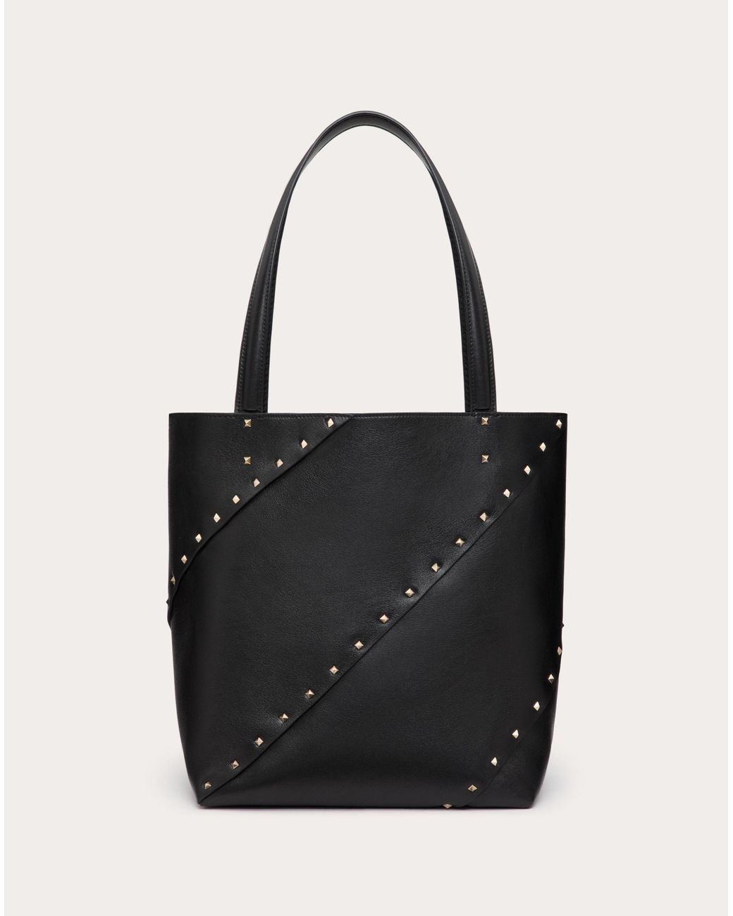 Valentino Garavani Rockstud Wispy Shopping Bag in Black | Lyst