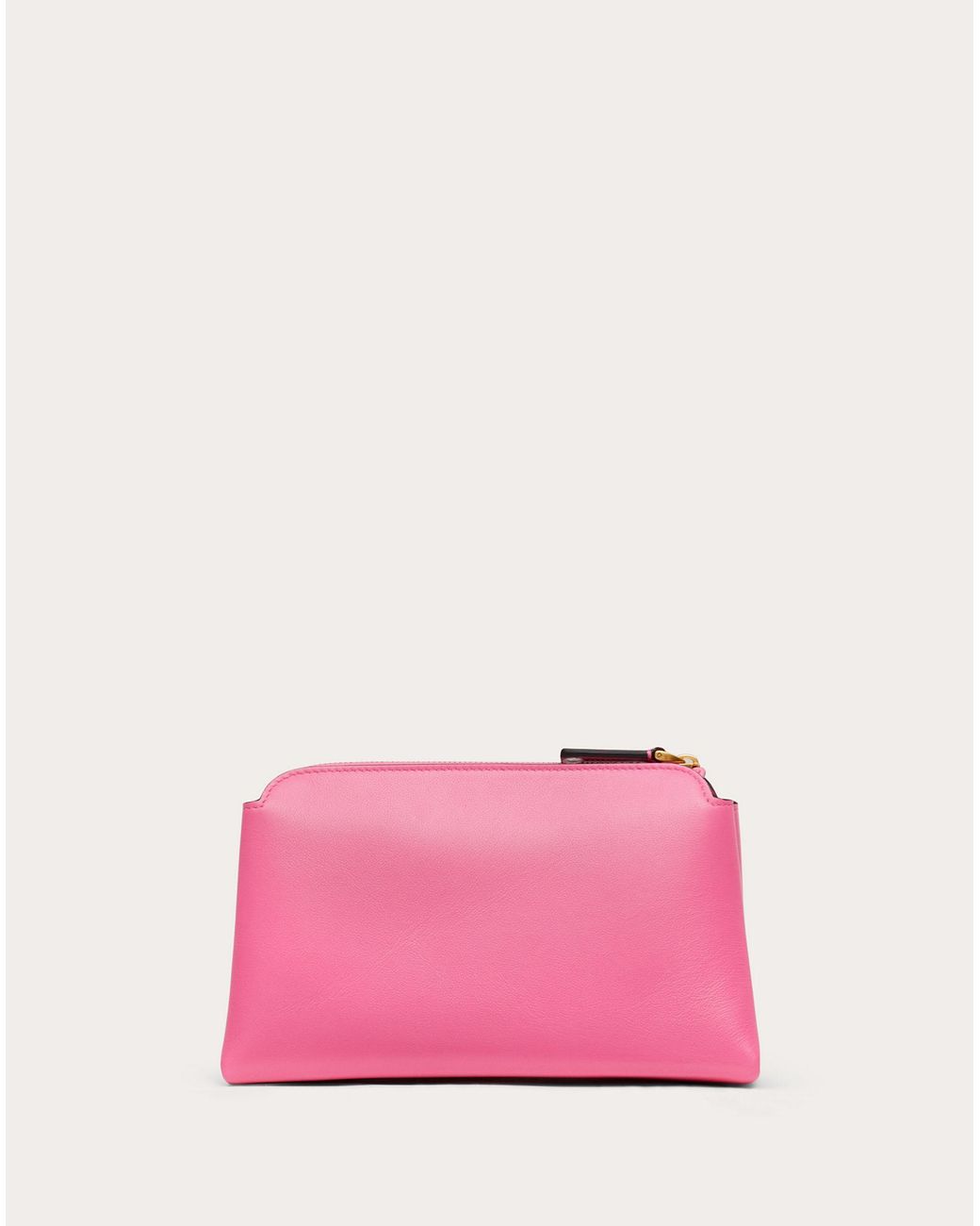 Valentino Garavani Vlogo Signature Calfskin Pouch in Pink | Lyst