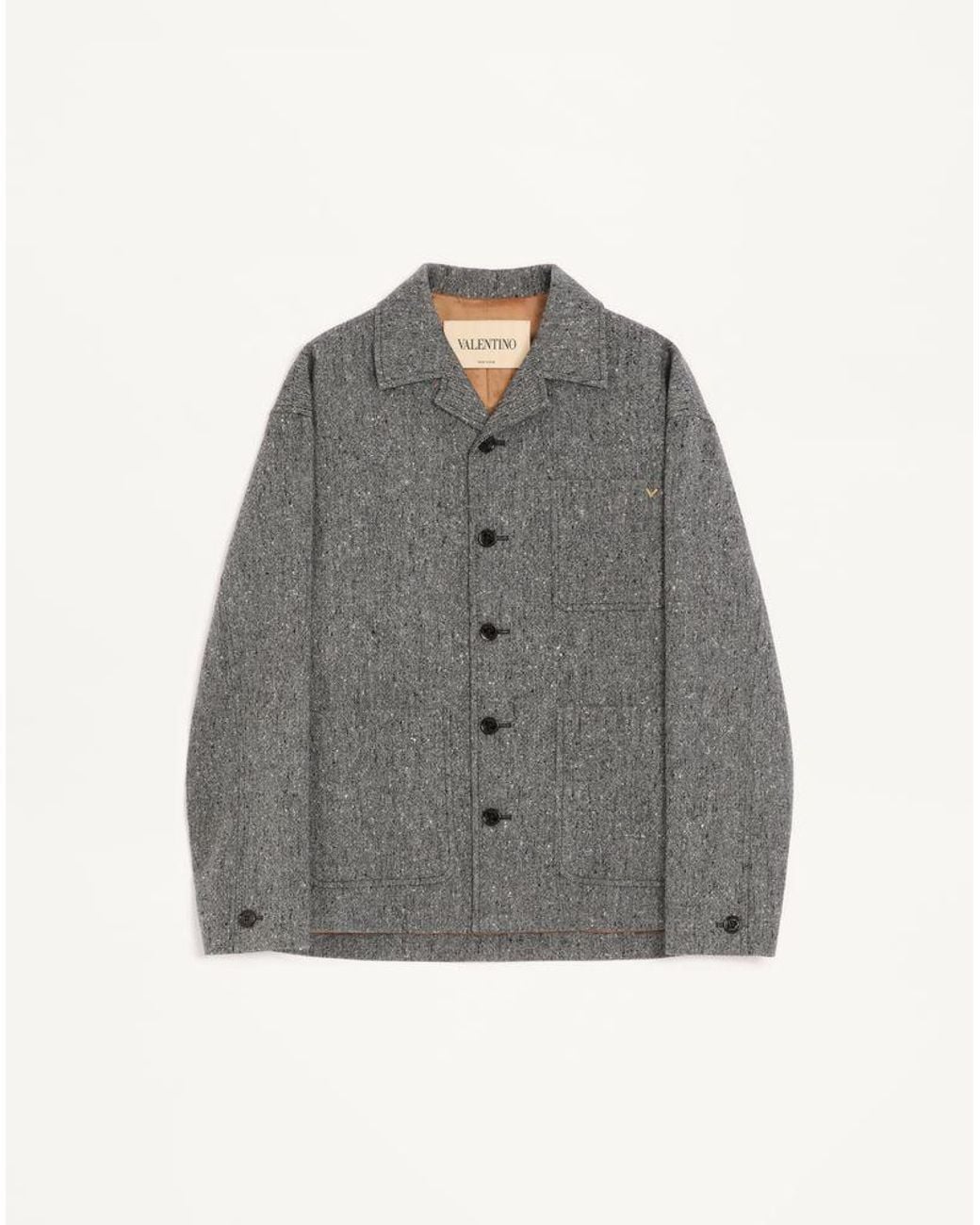 Valentino Gray Shirt Jacket for men