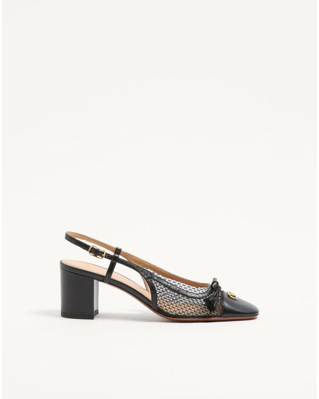 Valentino Garavani White Valet Du Roi Slingback Pump