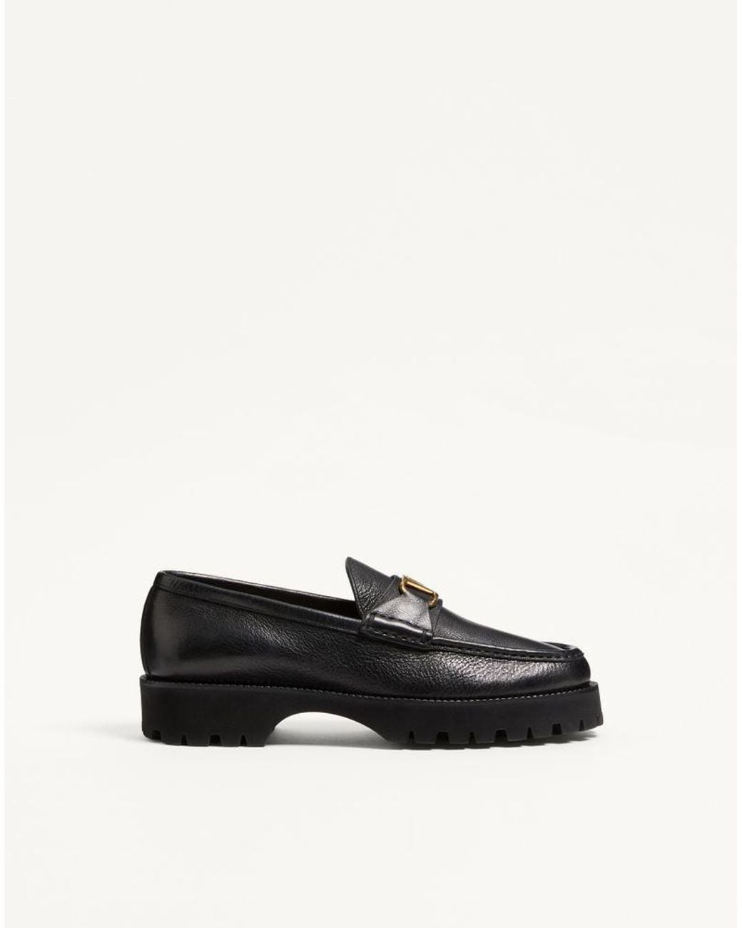Valentino Garavani White Vlogo Signature Buffalo Loafer 39 for men