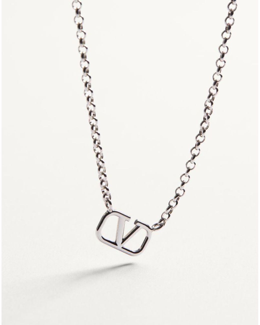 Valentino Garavani Halskette Vlogo Signature Aus Metall Mann in Natural für Herren