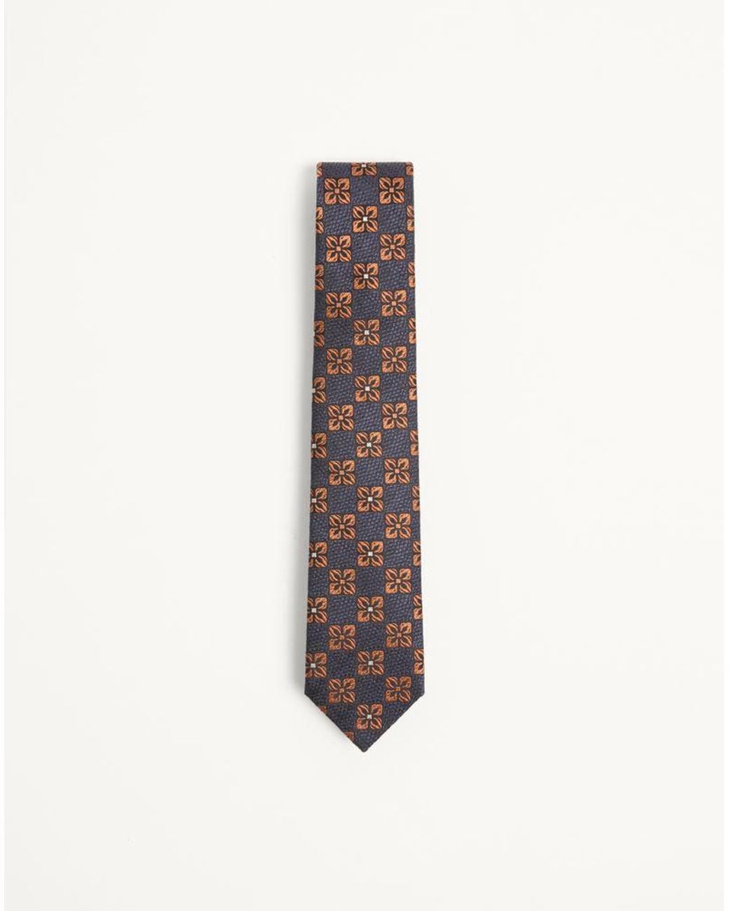 Valentino Garavani White Valentie Silk And Jacquard Tie With Design for men