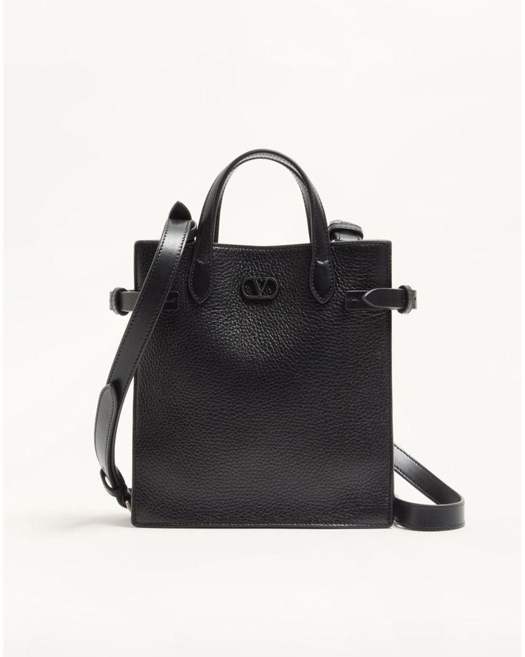 Valentino Garavani Black Antibes Small Shopping Bag for men