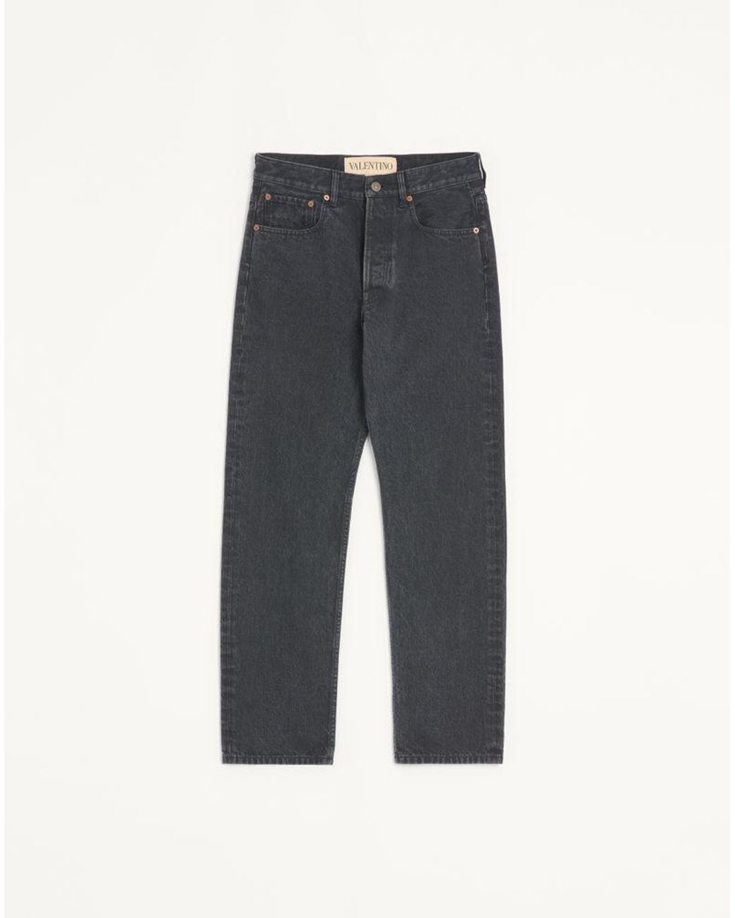 Valentino Gray Denim Trousers for men