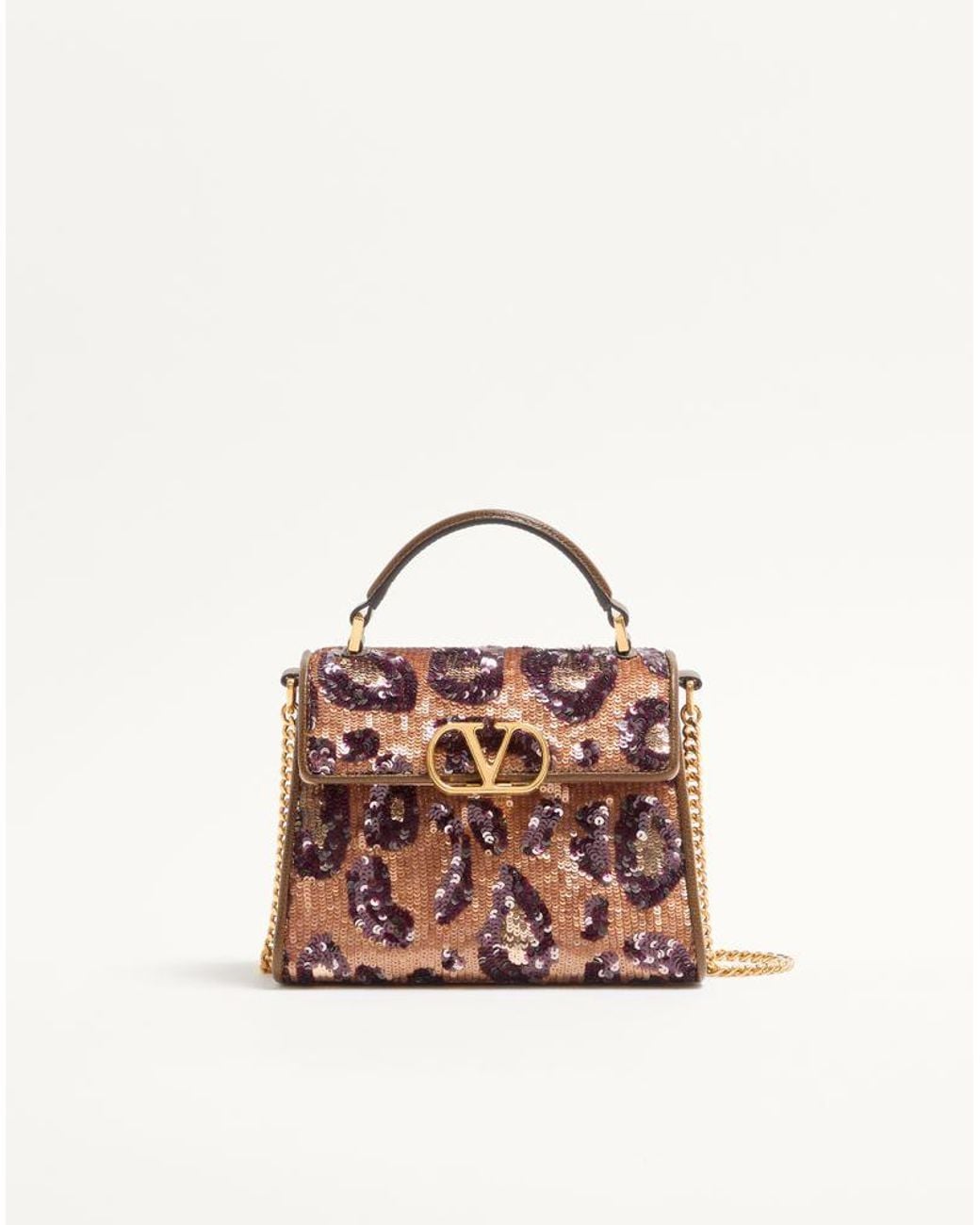 Valentino Garavani Pink Vsling Mini Embroidered Animalier Handbag