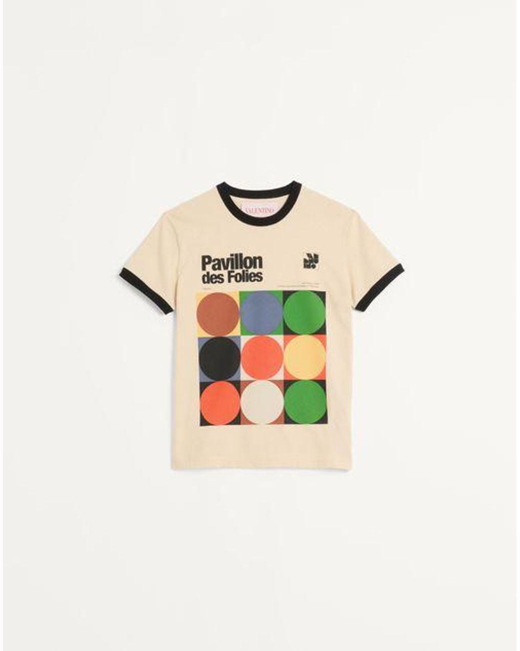 Valentino Cotton T-Shirt With Pavillon Des Folies Print in White 