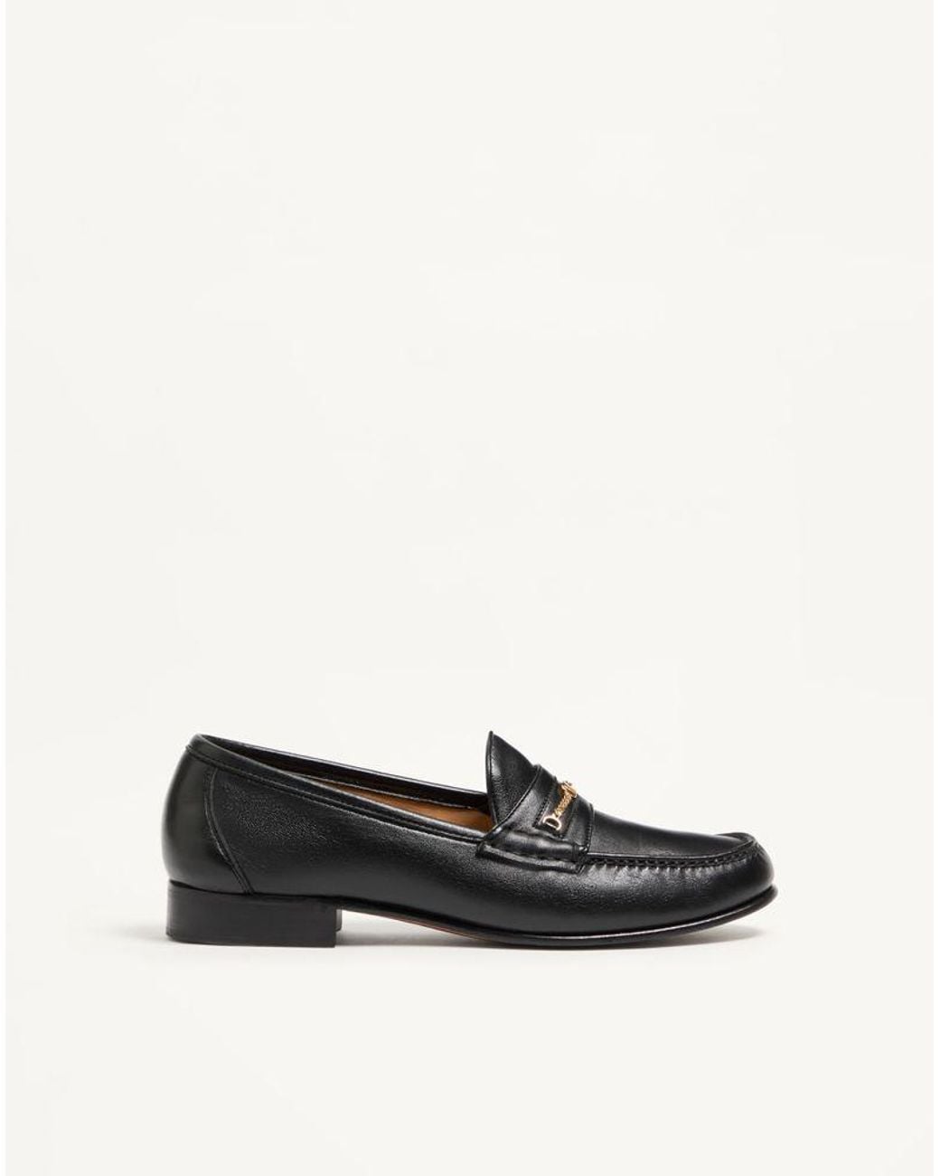 Valentino Garavani White Étudiant Nappa Leather Loafer 39 for men