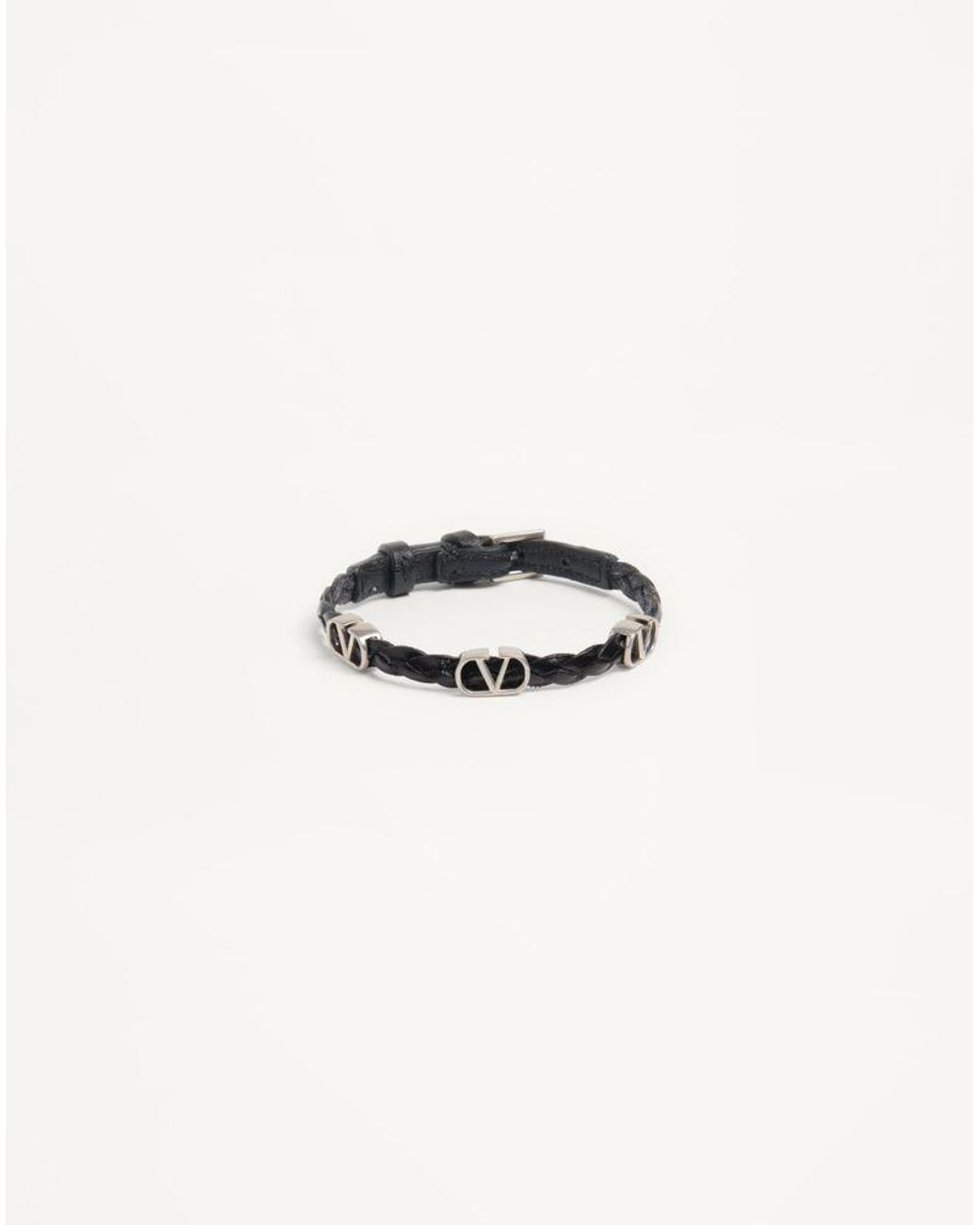 Valentino Garavani White Vlogo Signature Bracelet for men