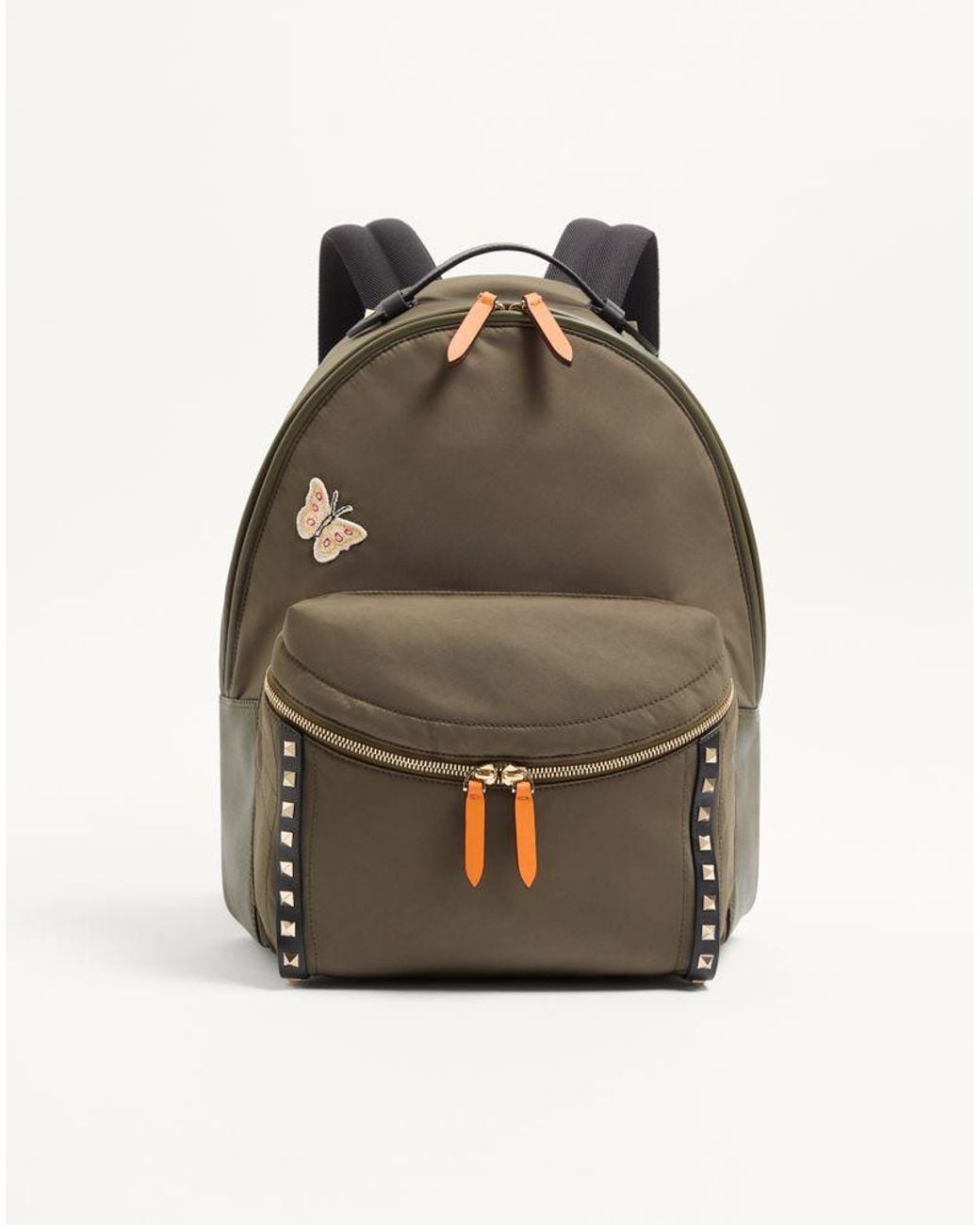 Valentino Garavani Green Stud Up Backpack for men