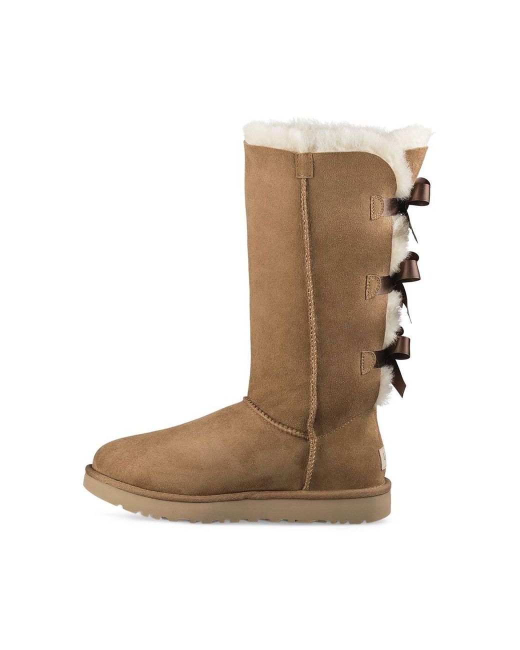 ugg bailey bow ii calf boots chestnut suede