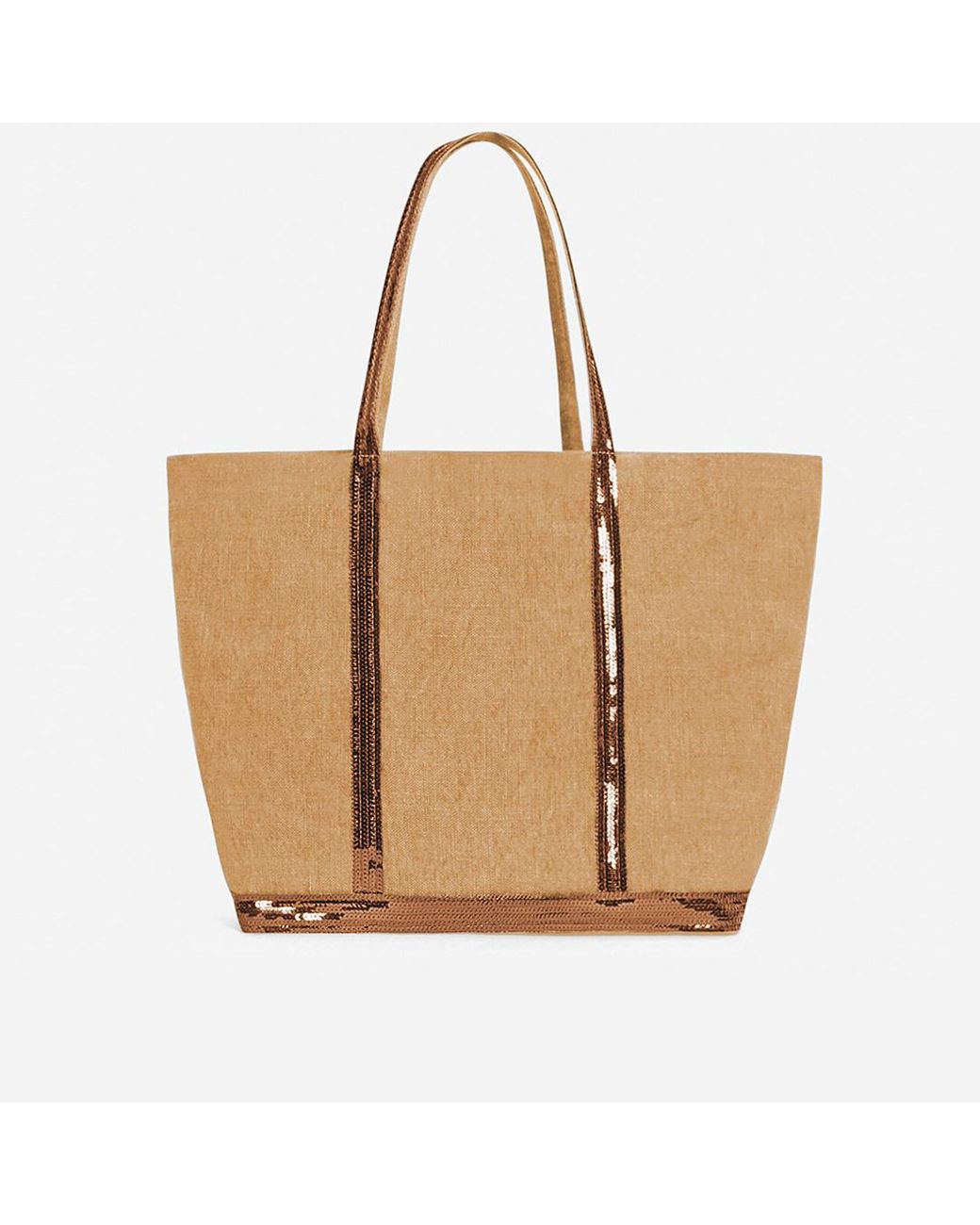 Cabas L Zippe en Lin Vanessa Bruno en coloris Neutre Lyst