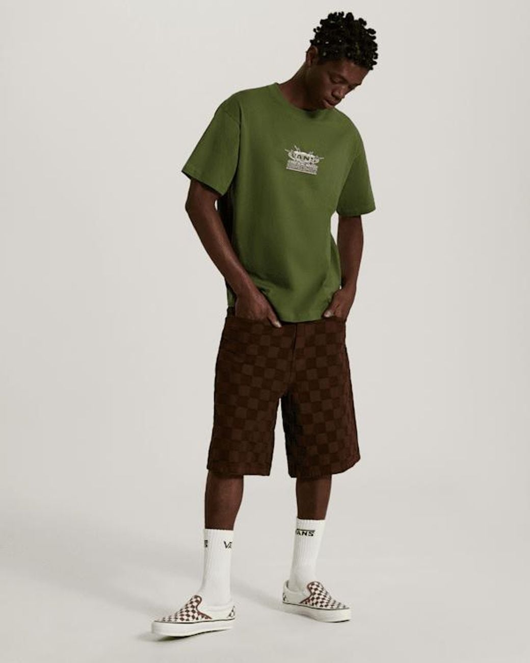 Vans Green Hotline Radio Ss Tee Balsam for men