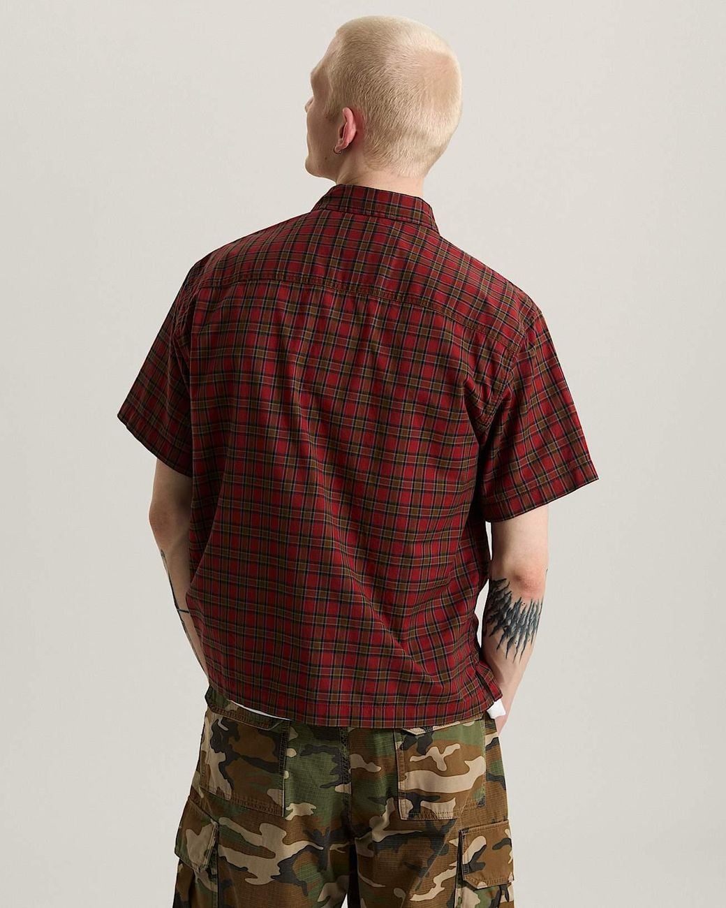 Vans Red Larkspur Timber Plaid Shirt for men