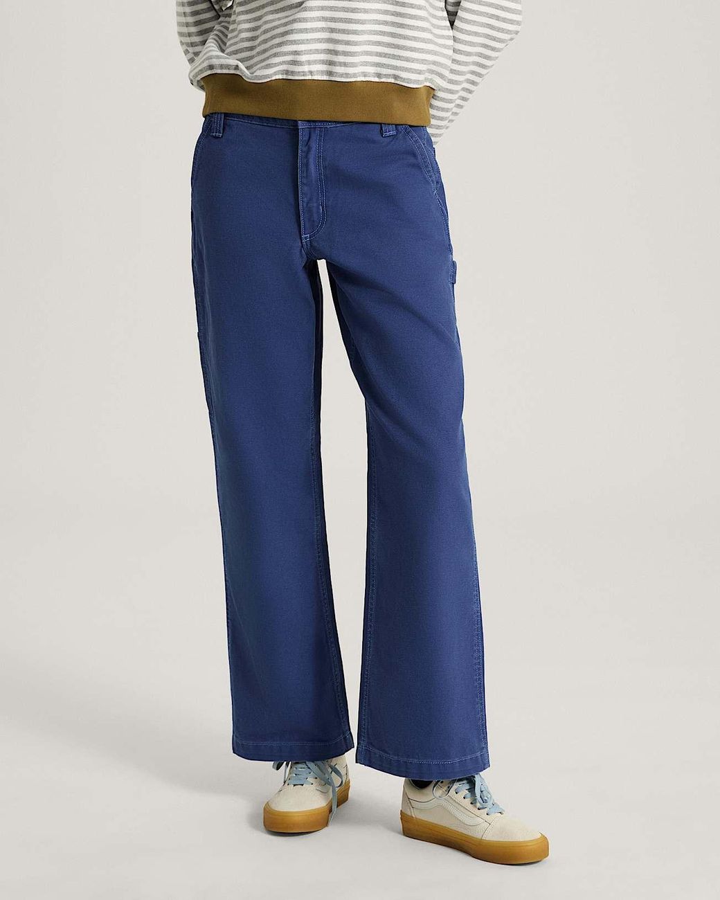 Vans Blue Chore Mid Rise Straight Trousers