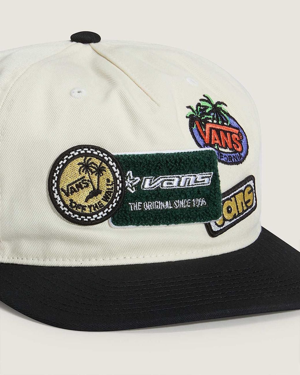 Vans White Patched Snapback Marshmallow for men