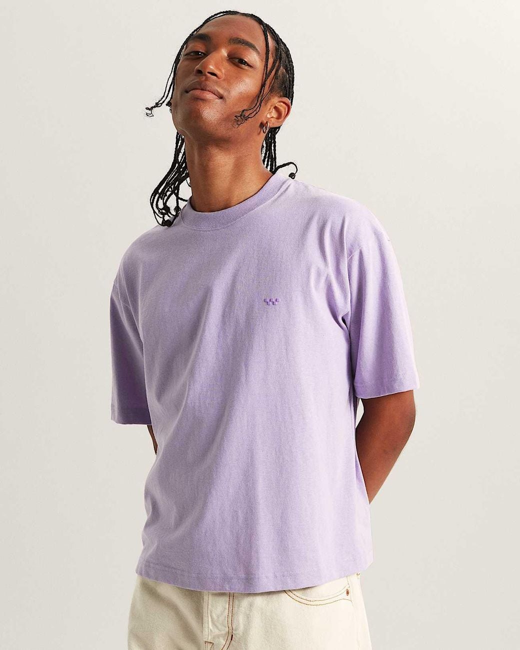 Vans Purple Blurred Face Short T-Shirt for men