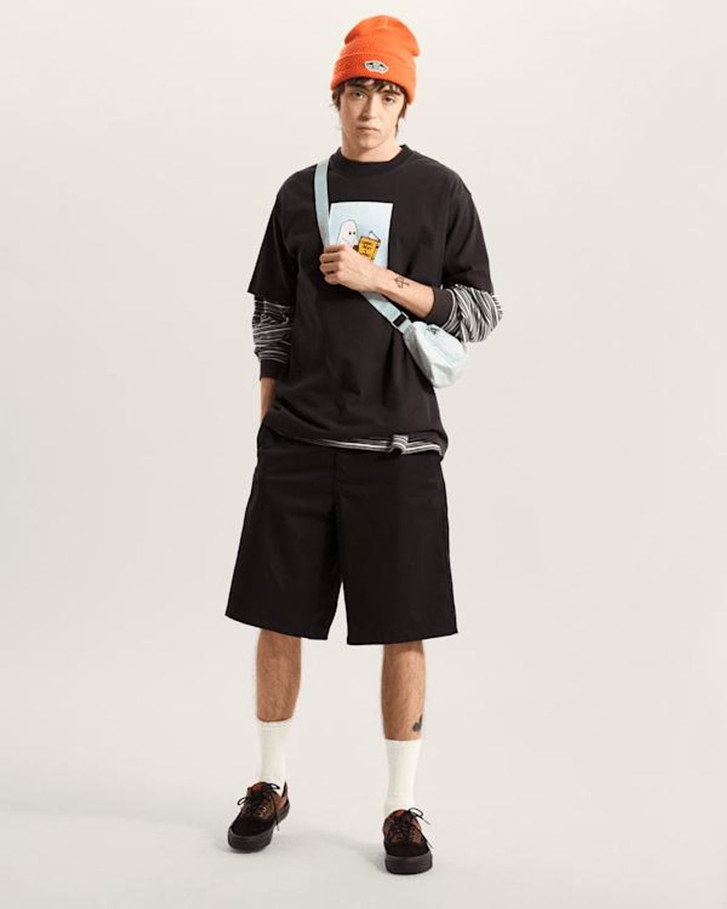 Vans Black Commitment 4 Dummies Loose T-Shirt for men