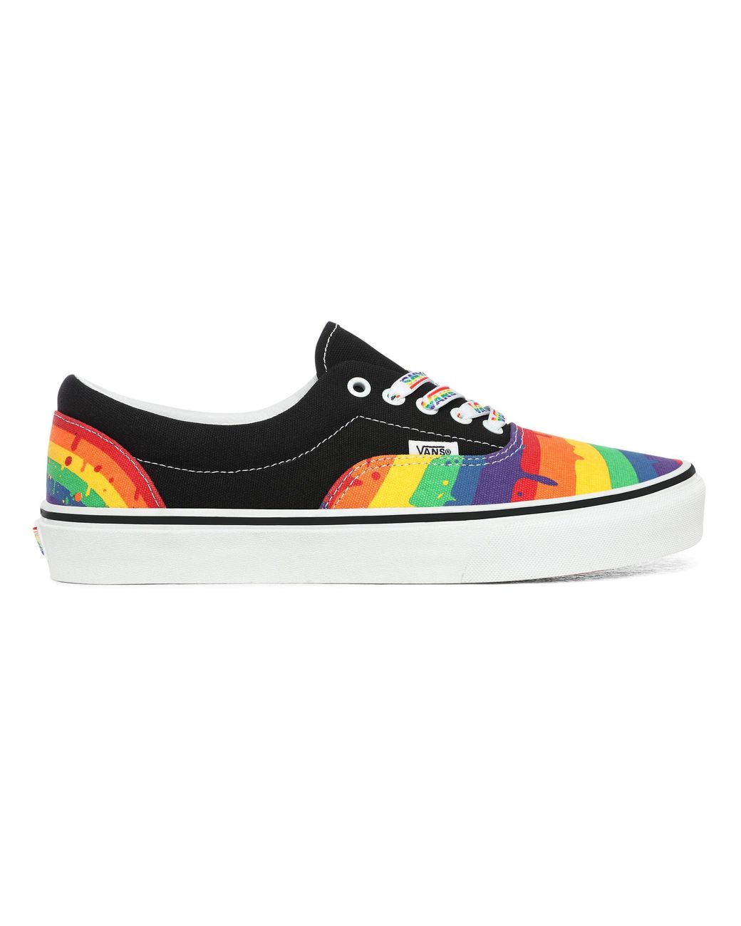 rainbow vans with black