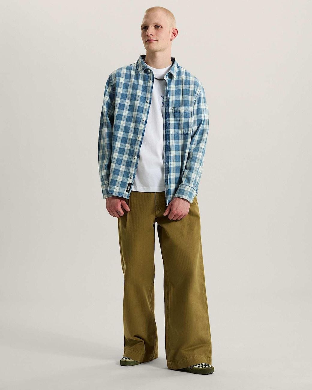 Vans Green Authentic Chino Loose Trousers for men