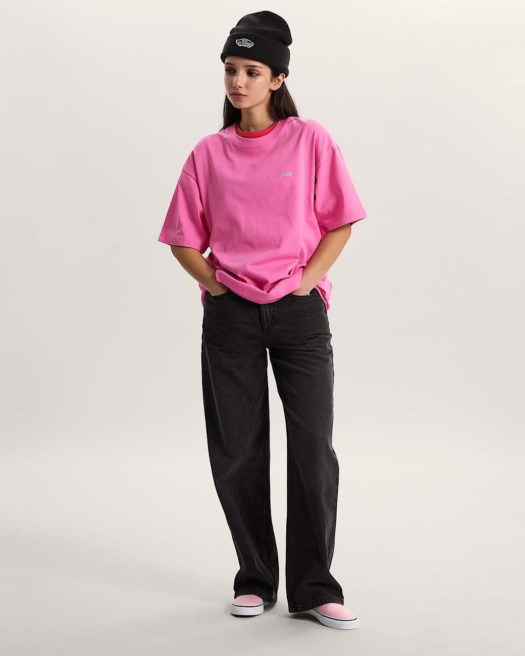 Vans Pink Left Chest Ii Loose T-Shirt for men