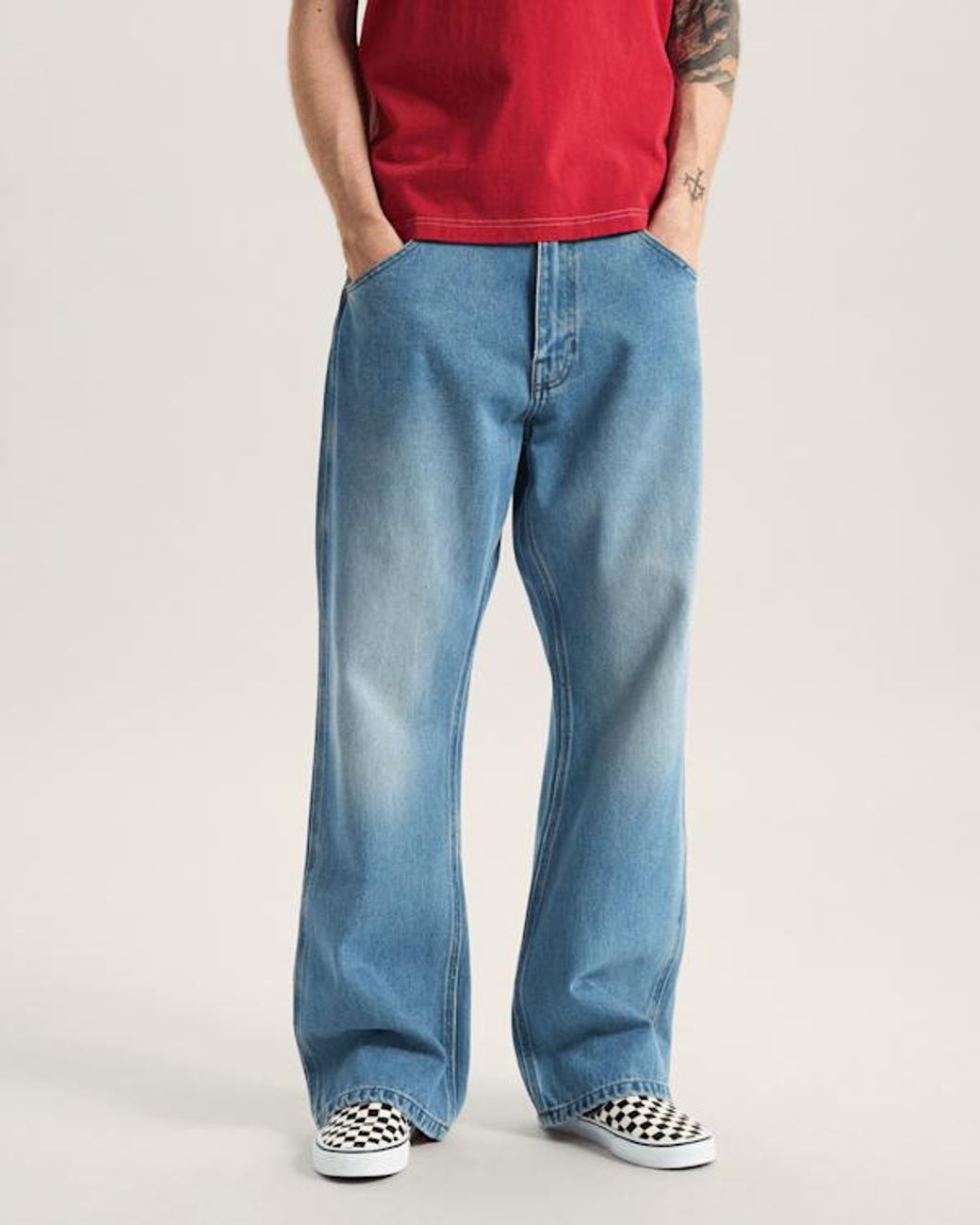 Vans Blue Skate Loose Bootcut Denim Trousers for men