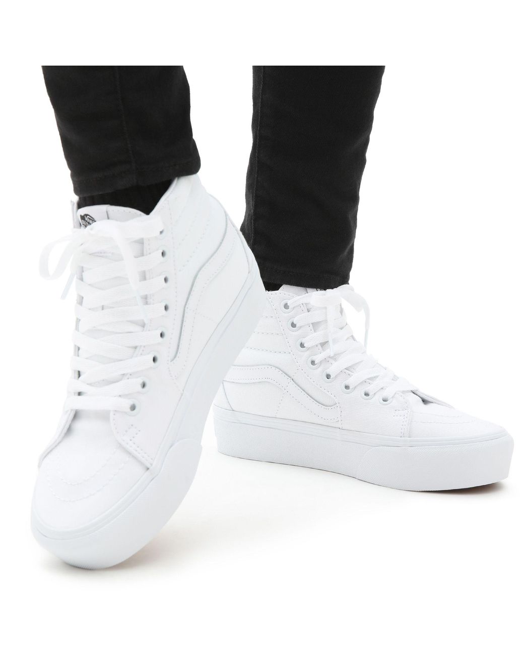 Zapatillas Sk8-hi 2.0 Con Plataforma Vans de Lona de color Blanco ... حول العالم Zapatillas Sk8-hi 2.0 Con Plataforma Vans de Lona de color Blanco ... حول العالم