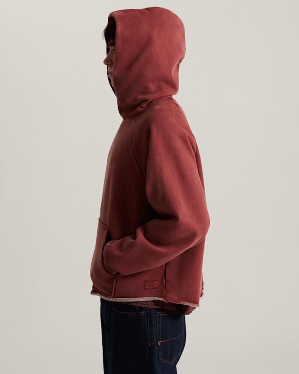 Vans Red Tilt Rolled Hem Pullover Poppy Ember for men