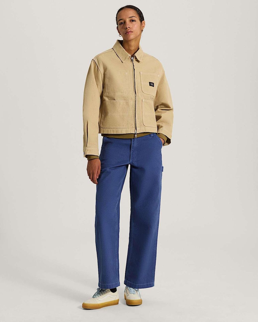 Vans Blue Chore Mid Rise Straight Trousers
