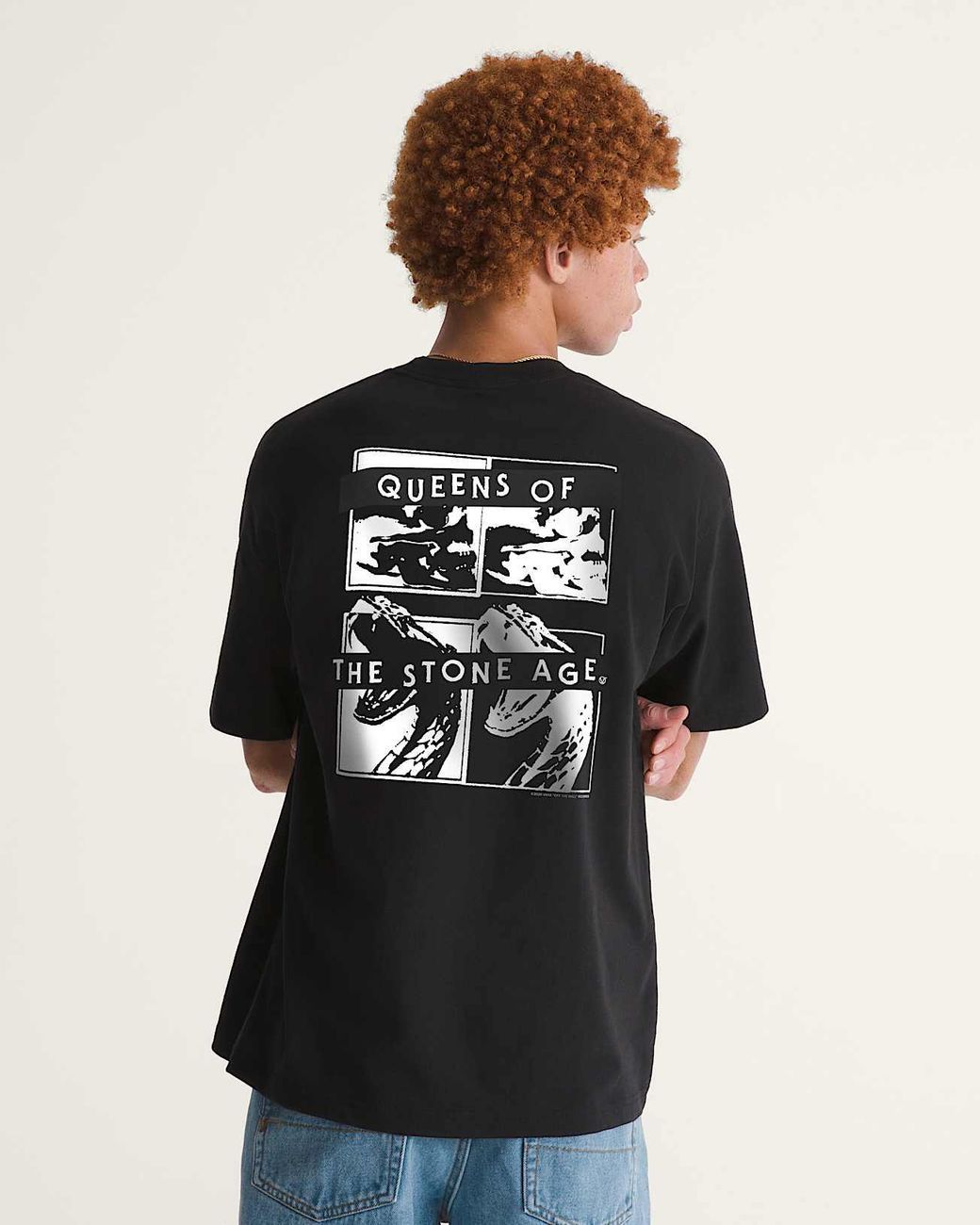 Vans Black Queens Of The Stone Age Ouroboros T-Shirt for men