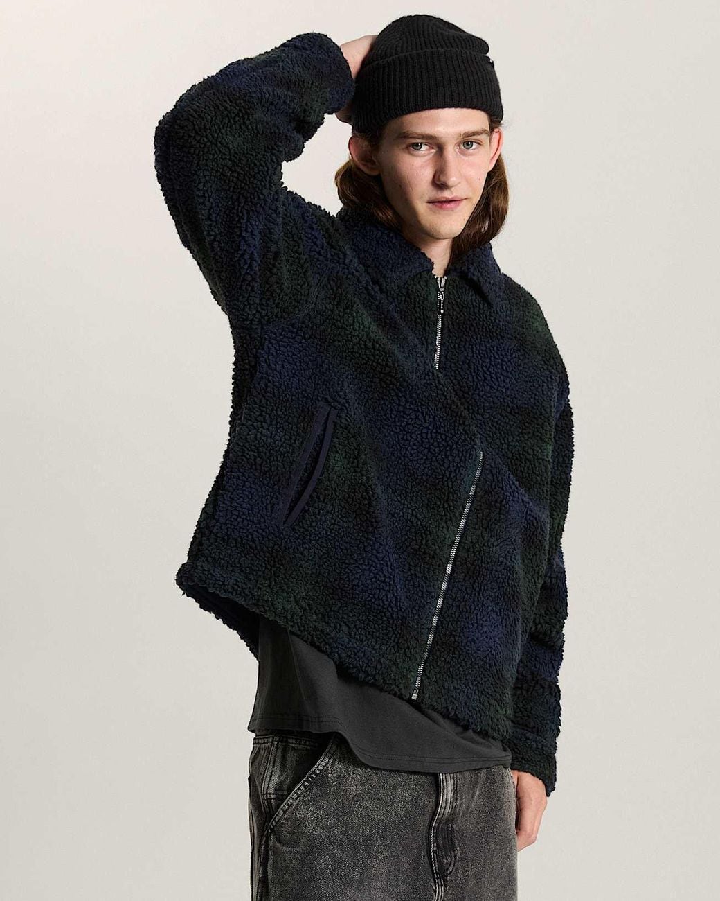 Vans Blue Yukon High Pile Jacquard Jacket for men