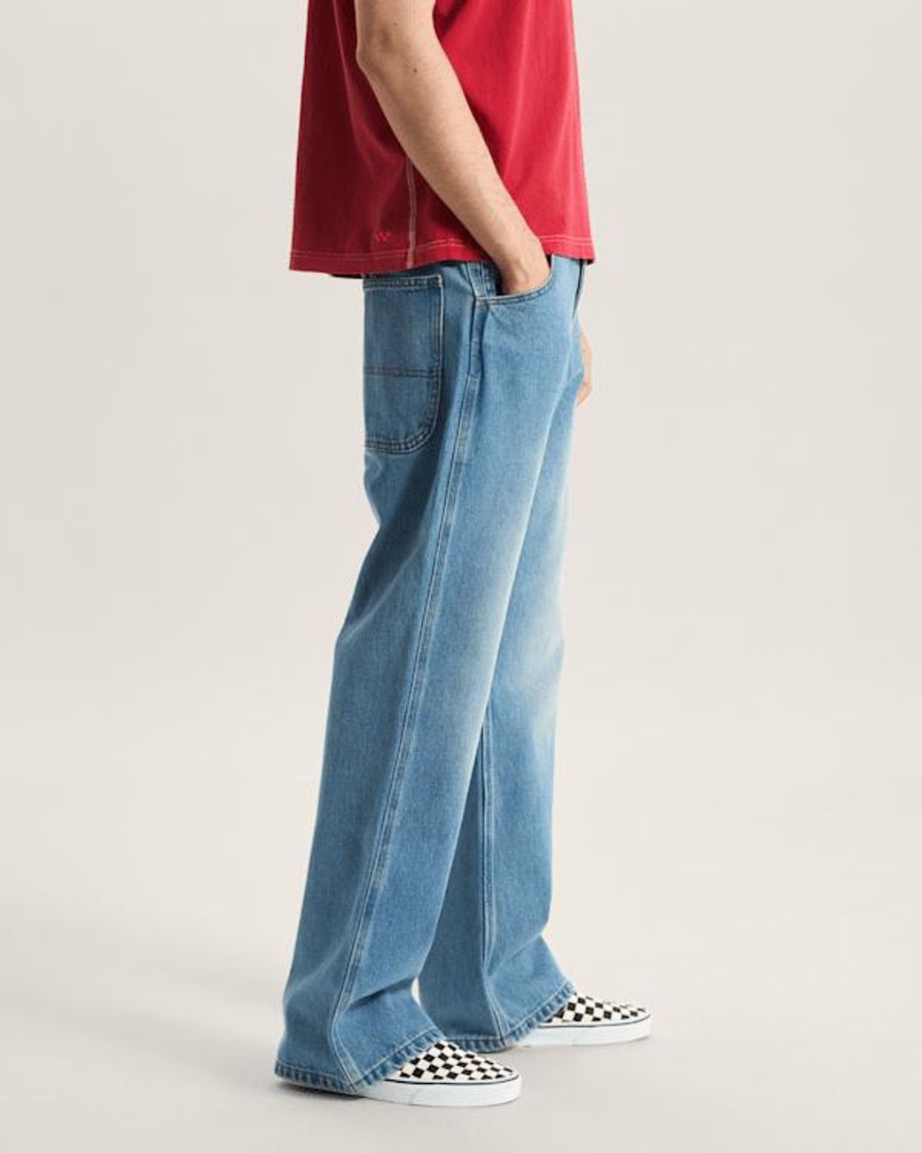 Vans Blue Skate Loose Bootcut Denim Trousers for men