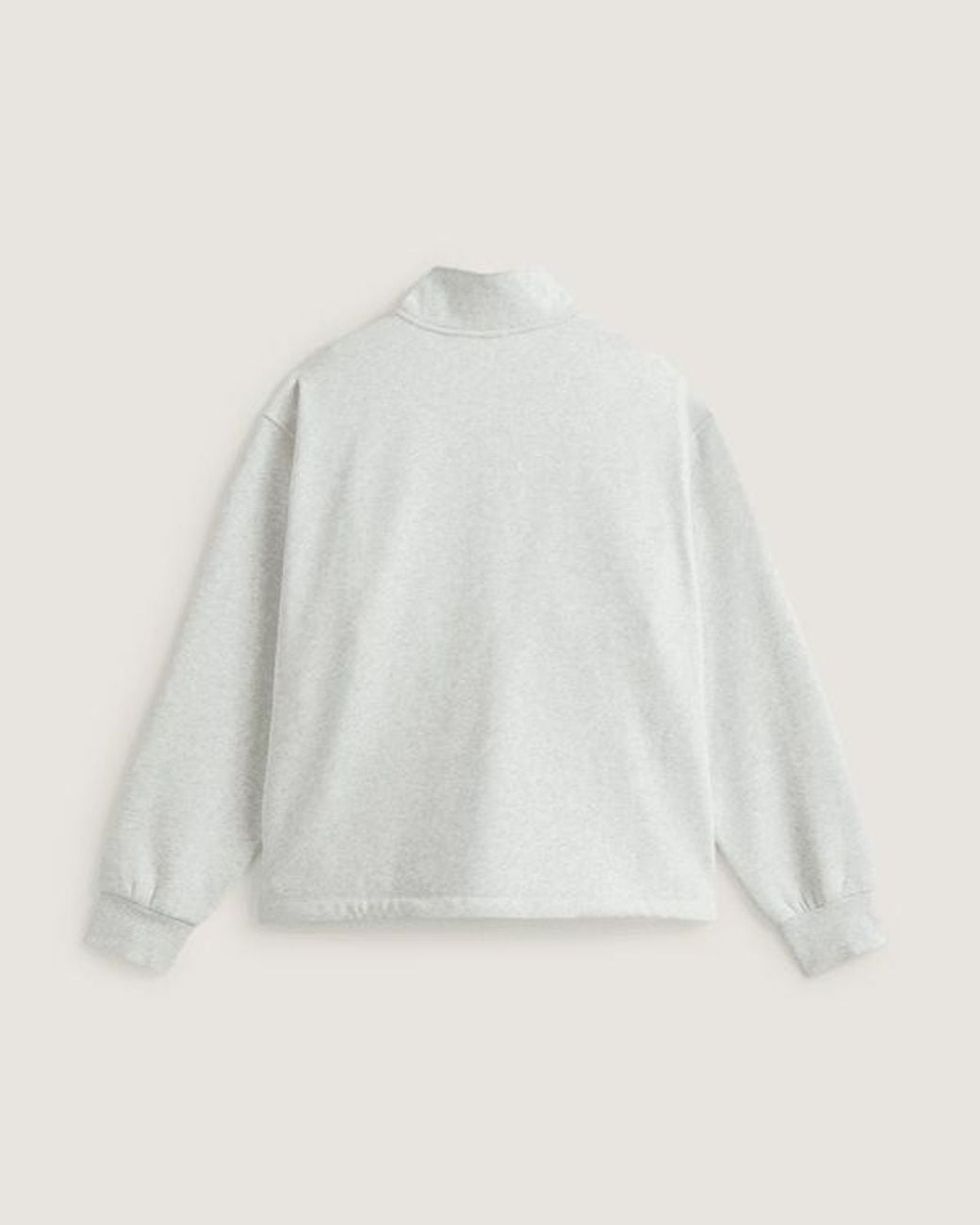 Vans White Full Zip Mock Neck Fleece Ash Heather for men