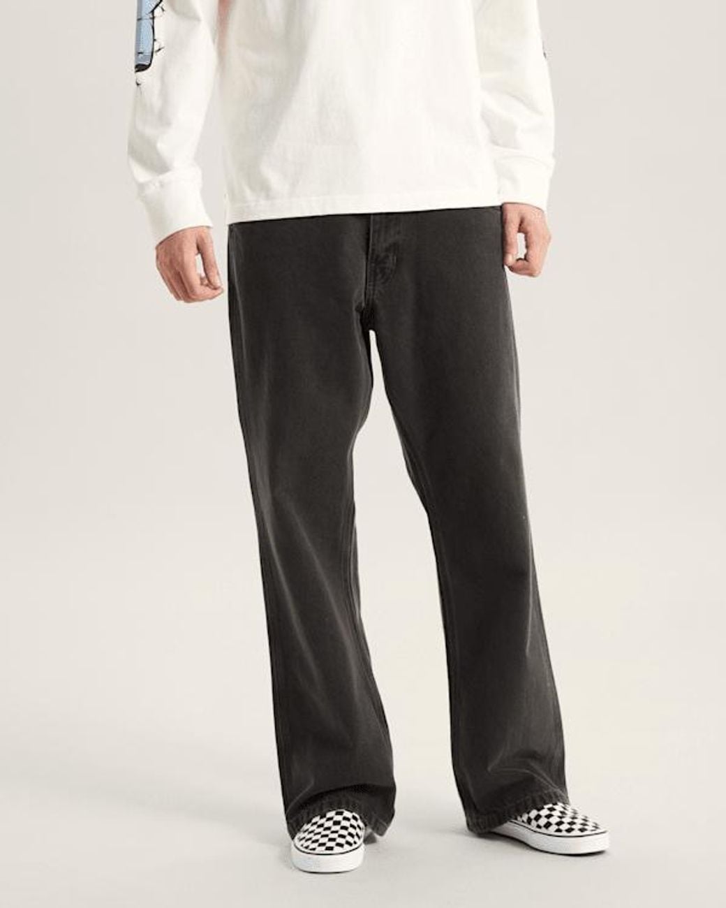 Vans Black Skate Loose Bootcut Denim Trousers for men