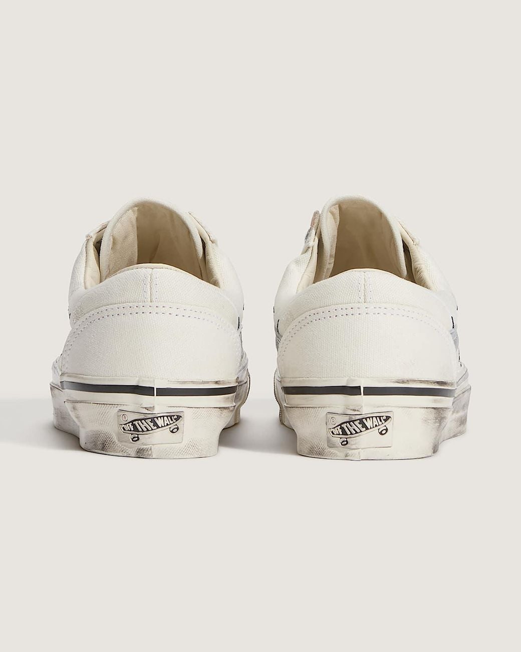 Vans White Premium Old Skool 36 Flames Shoes for men