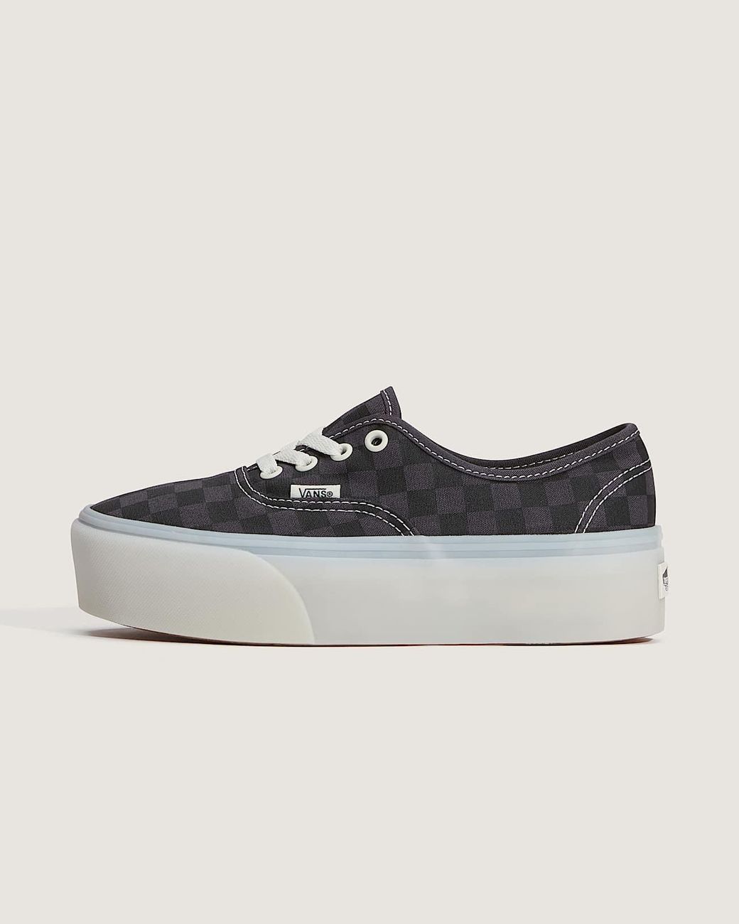 Vans Gray Authentic Platform Shoes for men