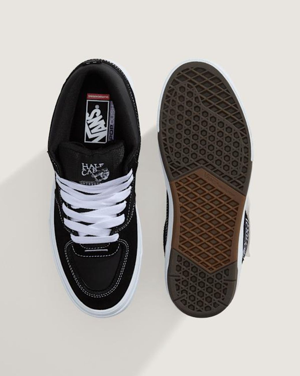 Vans Black Skate Half Cab Wafflecup Shoes for men