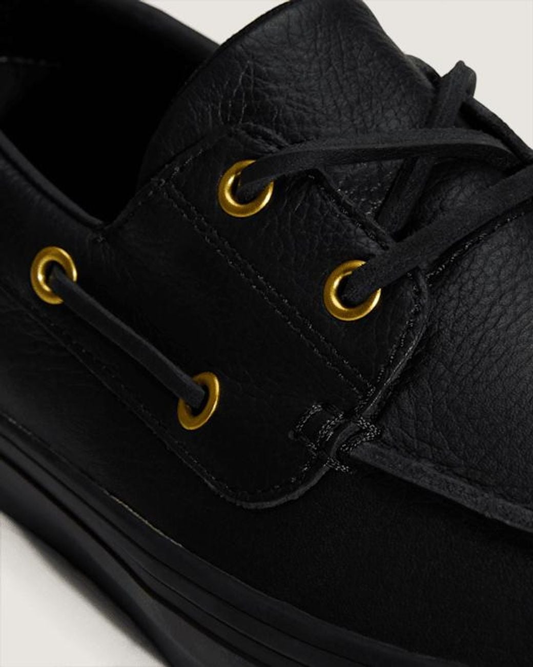 Vans Black 2-Eyelet Boat Shoes for men
