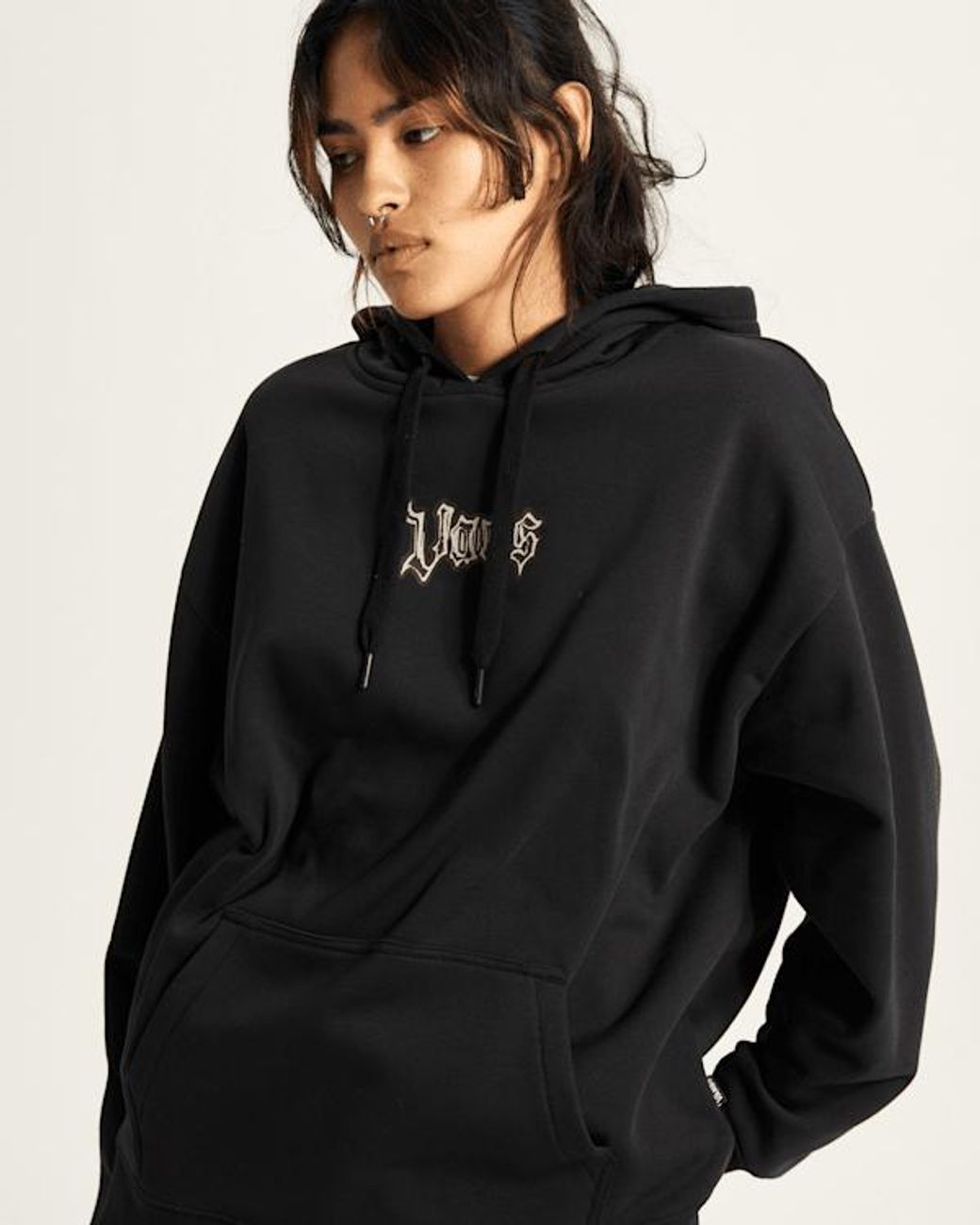Vans Black Lil Bear Hoodie, Damen, Größe