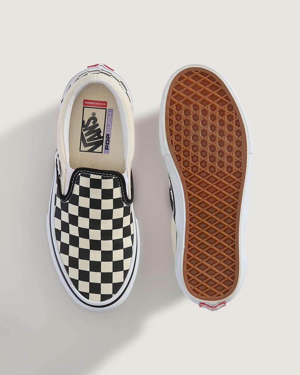 Vans Metallic Skate Checkerboard Slip-On Shoes (Checkerboard) for men